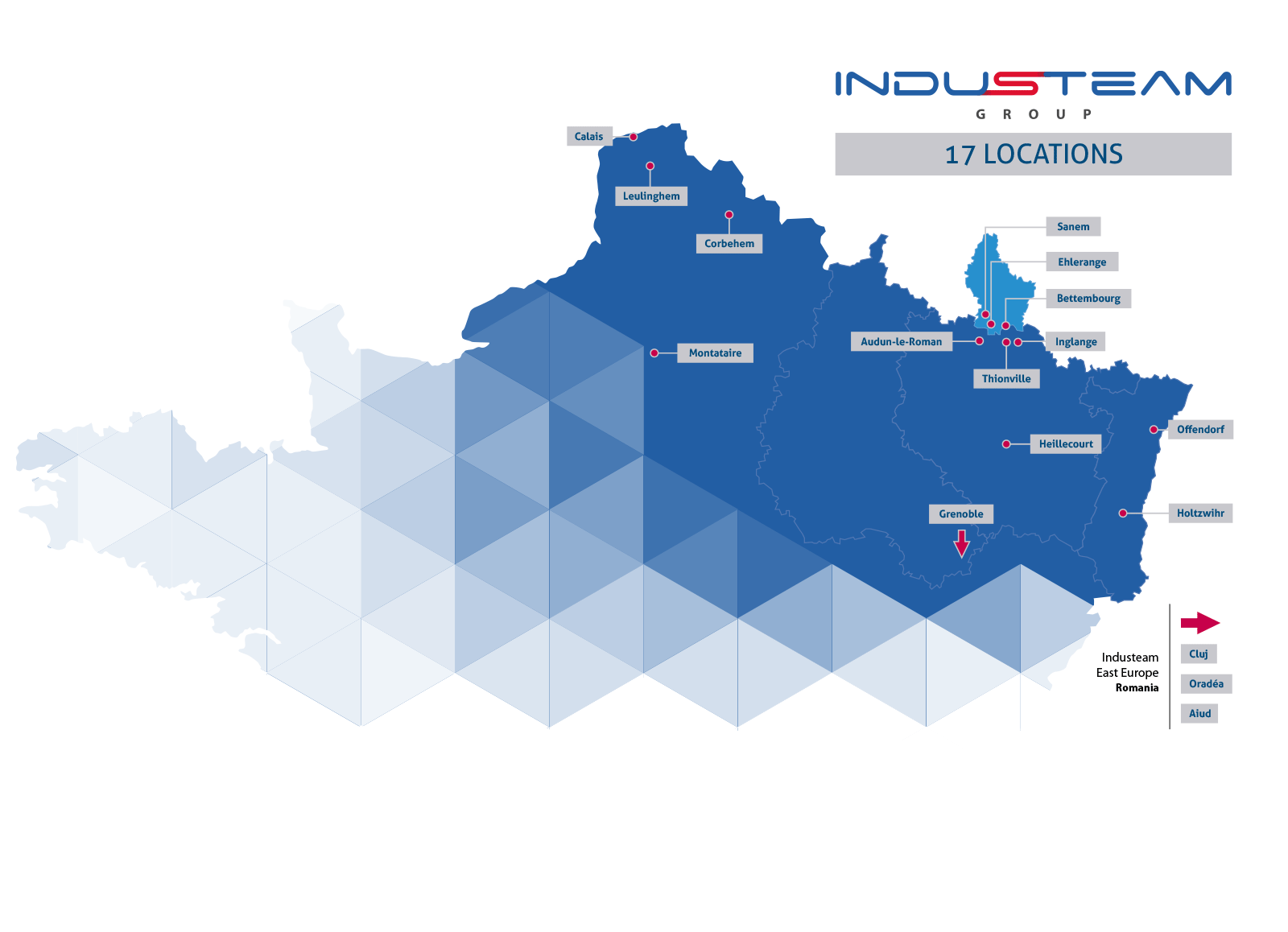 INDUSTEAM's locations in France and Romania